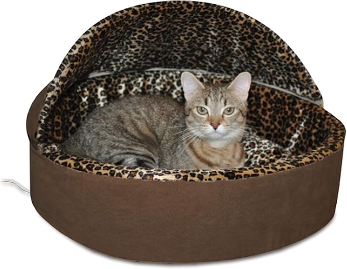 K&H Pet Products Thermo-Kitty Bed Deluxe Heated Cat Bed for Smaller Kitties - Indoor Heated Pet Bed