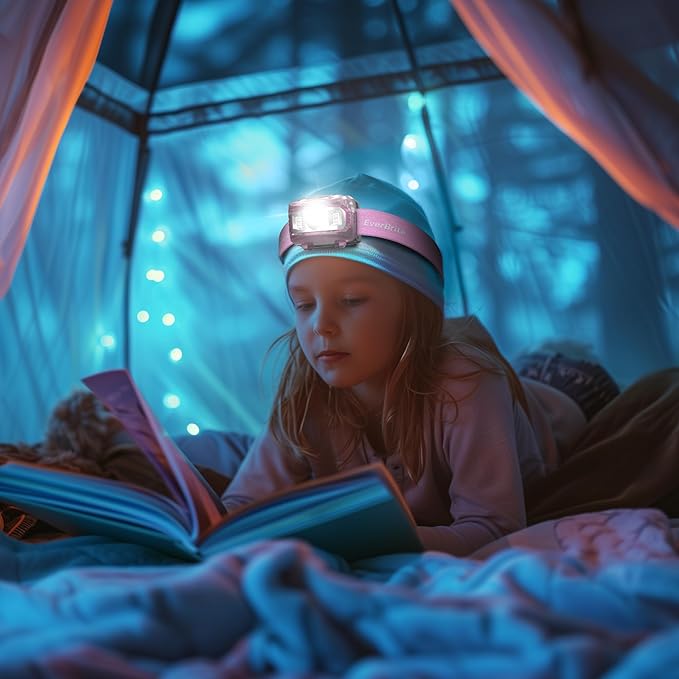 EverBrite Headlamp, 2 Pack Kids Headlamp with Red Light and Memory Function, Head Lamp for Adults