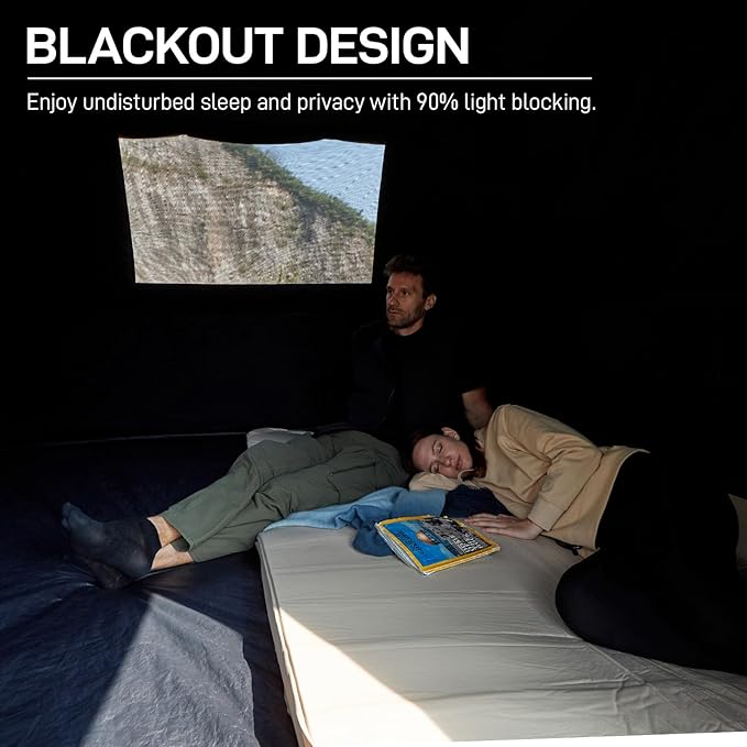 EVER ADVANCED Blackout Design 6 Person Camping Tent, Instant Cabin Tent for Family with Vestibule