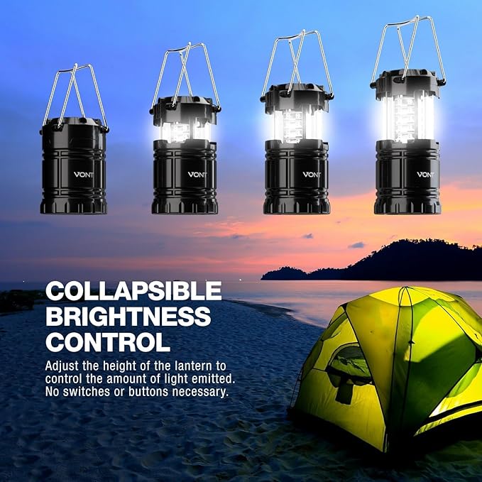 8 Pack LED Camping Lantern, LED Lanterns, Suitable Survival Kits for Hurricane, Emergency Light for