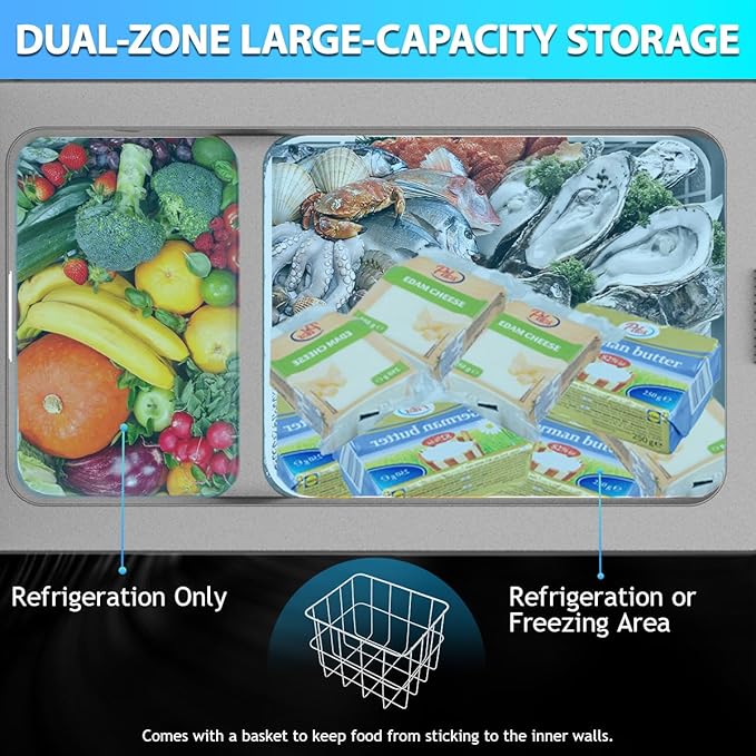 Alpicool NCF45 Portable Fridge Freezer,12 Volt Car Refrigerator, 42 Quart (40 Liter) Fast Cooling