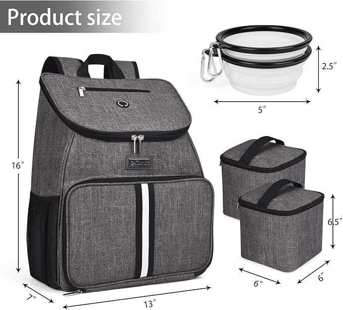 BAGLHER丨Dog Travel Bag, Airline Approved Pet Supplies Backpack, Dog Travel Backpack Accessories Set