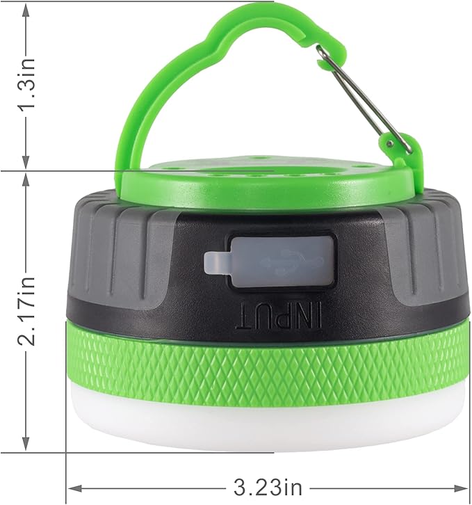 LIT-PaTH LED Camping Lantern, Rechargeable Light with Magnet Base, 2200 mAh, Survival Kit for