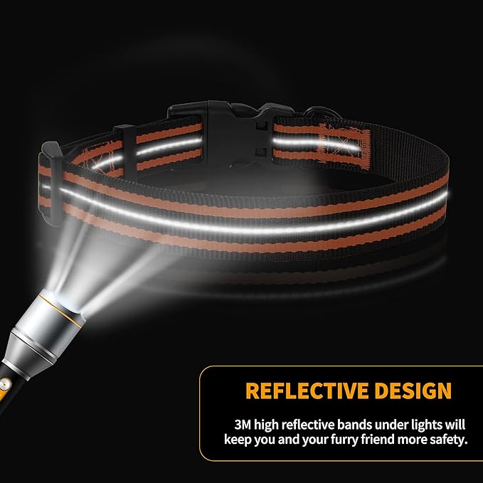 Mile High Life Reflective Dog Collar | Nylon Pet Collars wiith Buckle | Light Weight Puppy Collars