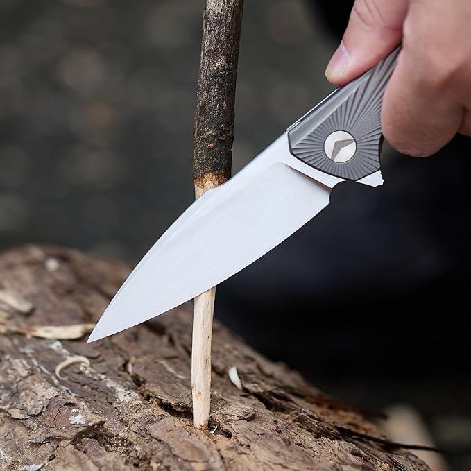 Folding Knife pocket knife EDC Knife With Clip Survival knife Hunting knife - M390 Steel Titanium
