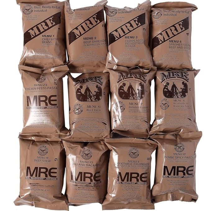 MRE, U.S. MRE Meals, Emergency Supplies, Emergency Food Supply, Survival Food, Freeze Dried Food w/