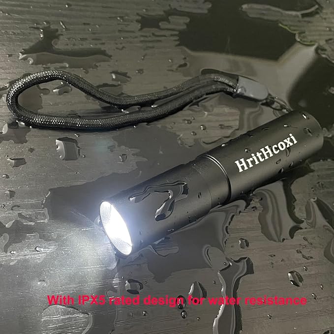 Rechargeable Mini LED Flashlights, 6pcs High Brightness Flash Light with Lithium Battery 3 Mode XPE