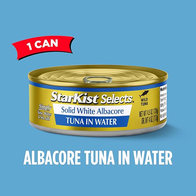 StarKist Selects Solid White Albacore Tuna In Water - 4.5 oz Can (Pack of 6)