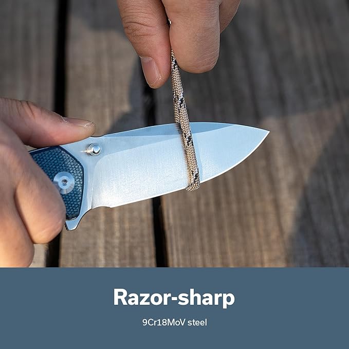 SENCUT Skarnax Pocket Knife for Men, Folding Knife with 3.79" 9Cr18MoV Blade & Micarta Handle