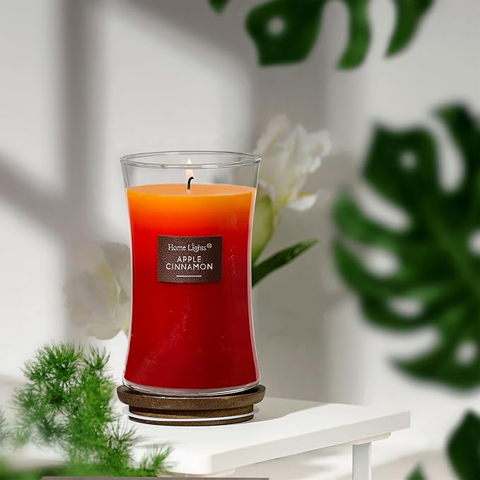 HomeLights 3-Layer Candles for Home Scented, 21.52 OZ Natural Soy Wax Scented Candles Burns Up to