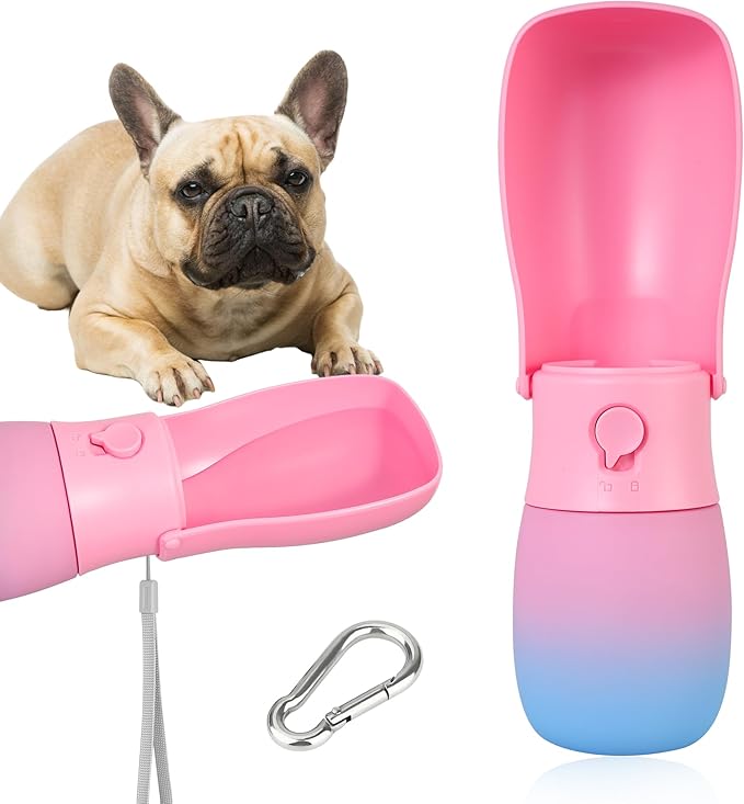 Dog Water Bottle, Travel Puppy Water Bowl, Leak Proof Portable Puppy Water Dispenser, Foldable Dog