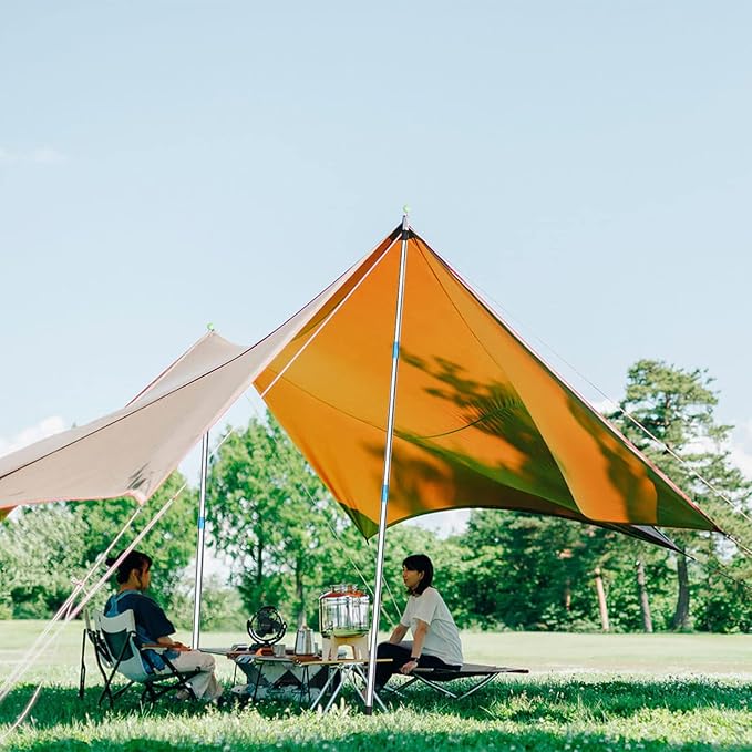 SANLIKE Telescoping Tarp Pole Heavy Duty Tent Poles, 33"-86.6"/94" Thickened Tube Collapsible