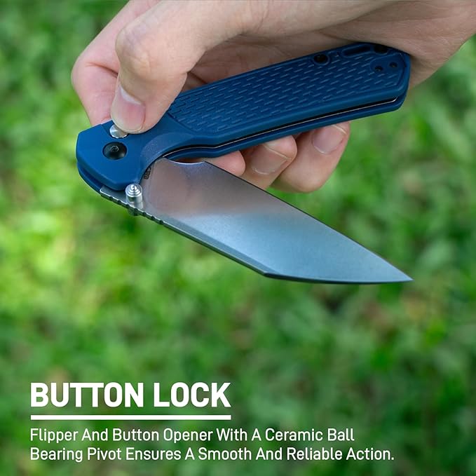 CJRB Pyrite-Light Pocket Knife, Folding Knife with 3.34'' AR-RPM9 Steel Blade EDC Knife with Pocket