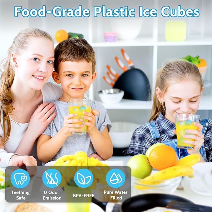 360 Pack Reusable Ice Cubes Refreezable Plastic Ice Cubes Without Diluting Large Pack Ice Cube