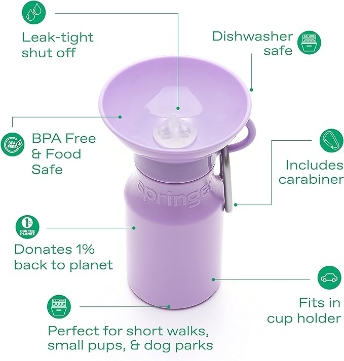 Springer Dog Water Bottle | Portable Travel Water Bottle Dispenser for Dogs | Dog Gift Seen on