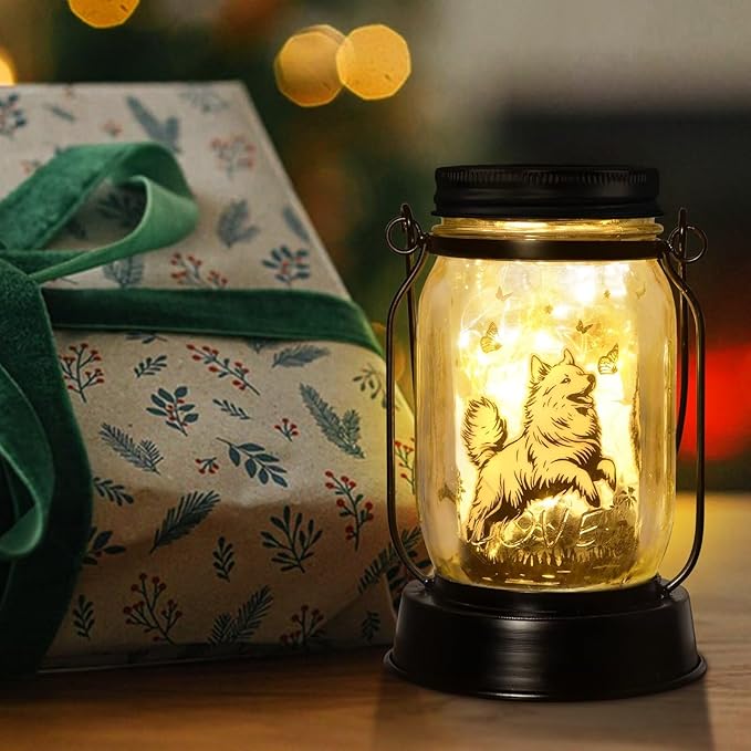 kyoryuger Samoyed Gifts for Women/Men Samoyed Dog Solar Lanterns Mom Birthday Dog Lovers Lantern