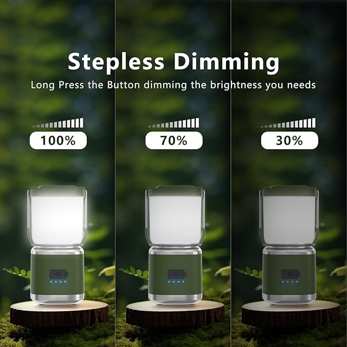 LED Camping Lantern Rechargeable, 2000LM Small Camping Lights Lantern with Redlight&20Hours