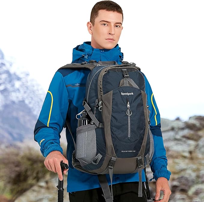 SPEEDPARK Hiking Backpack 40L Waterproof Hiking Daypack with Rain Cover, Outdoor Trekking Travel