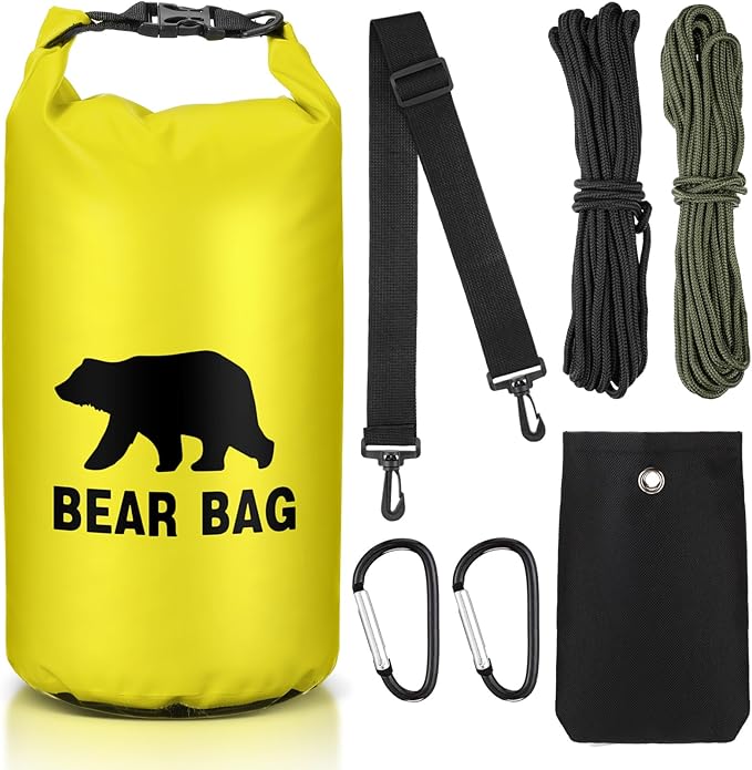 1 Set Bear Food Bag for Camping Ultralight Food Hanging System Includes Waterproof Bear Bag, Nylon