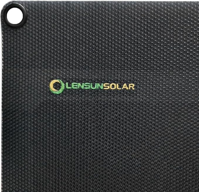 LensunSolar Flexible Solar Panel 120W 12V ETFE,32.3in x 30.5in Semi-Flexible Bendable Mono Solar