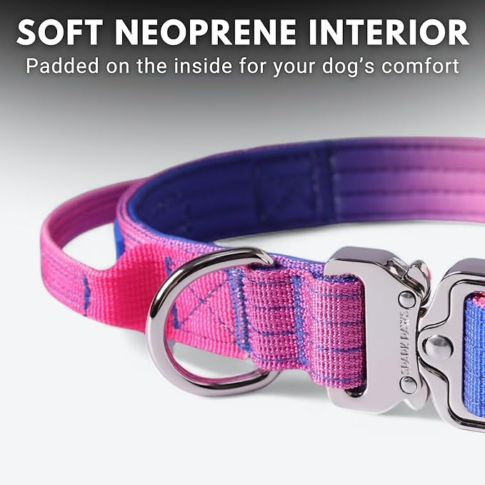 Spark Paws Tactical Dog Collar - Heavy Duty, Premium Quality, Thick and Durable for Large and