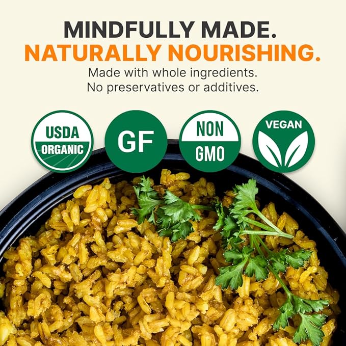 Healthee Organic Brown Rice, Gluten Free, Fully Cooked and Ready-to-Eat, USDA Certified Organic