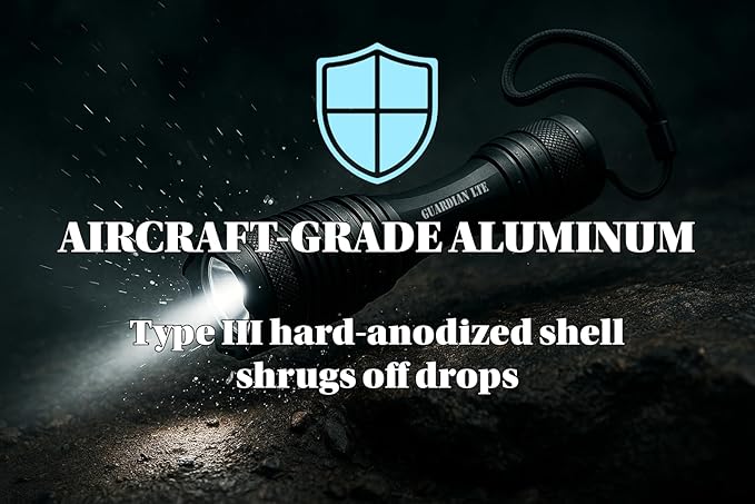 Guardian LTE Tactical Flashlight, 500 Lumens, Zoom?‘Focus, Water?‘Resistant IPX5, 5 Modes