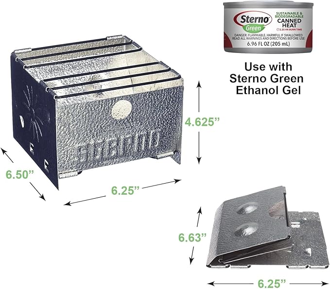 Sterno Foldable Portable Camping Stove - Easy-to-Assemble Outdoor Cooking Stove for Camping