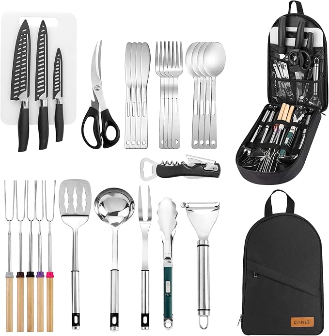 Camping Cookware Storage Bag - Camping Cooking Utensils Set Bag Camping Tool Portable Storage Bag
