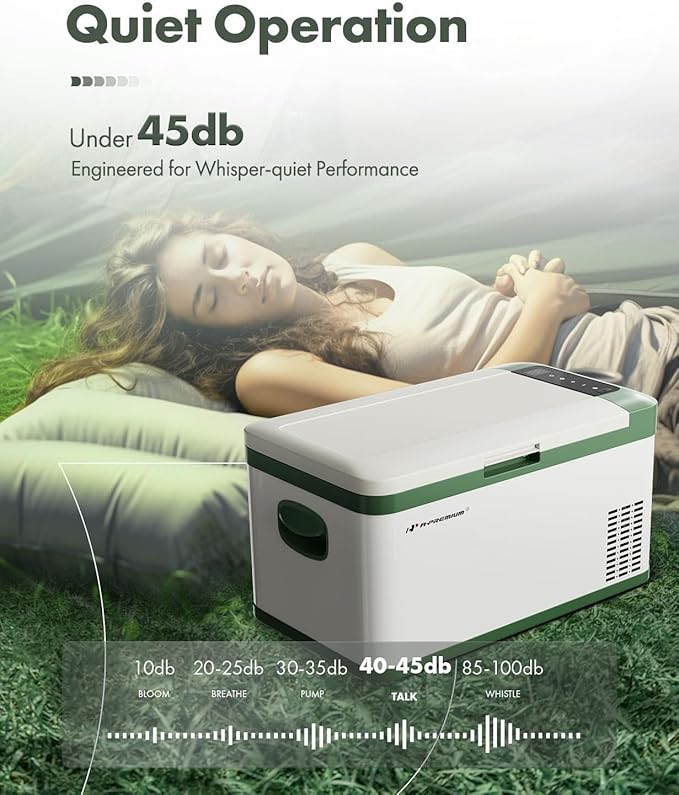 A-Premium 12 Volt Refrigerator 21QT/20.1L Portable Car Fridge Cooler, -4°F~68°F Portable Freezer