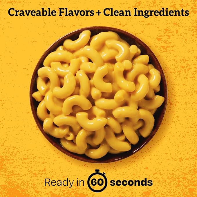Born Simple Ready to Eat Meals with Sporks, Ultimate Mac and Cheese, Improved Recipe - 24g Protein