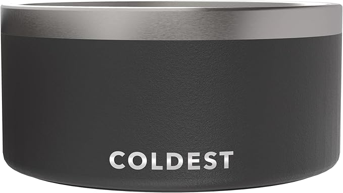 Coldest Dog Bowl - Anti Rust Metal, Non Slip, 3 Layers Insulated Stainless Steel Dog Bowls - Spill
