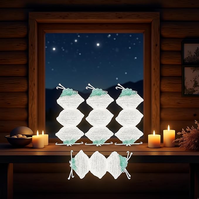 4 Pack Lantern Mantles Bulk Accordion Shape 95 On Attractive Design Double-Clip Three-Layer Gauze