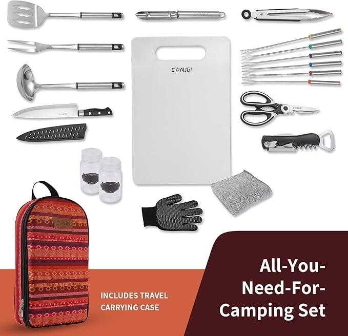 Camping Cookware Storage Bag - Camping Cooking Utensils Set Bag Camping Tool Portable Storage Bag