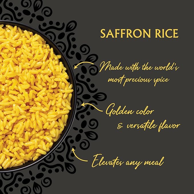 Mina Saffron Rice, Festive Rice, Pearl Couscous, Variety Pack of 6, Ready to Eat, Microwavable