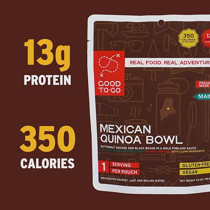 GOOD TO-GO Mexican Quinoa Bowl | Camping Food, Backpacking Food | Just Add Water Meals, Backpacking