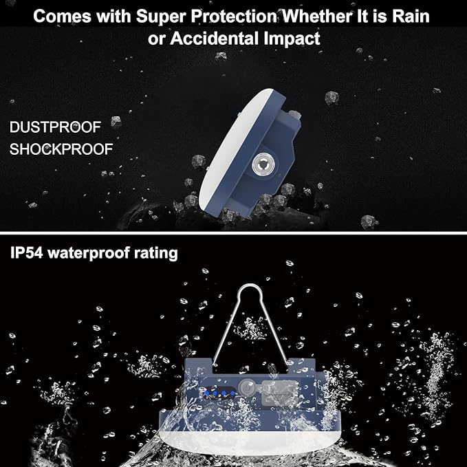 LED Camping Lantern Rechargeable TeiNewBy 1500LM 10000mAh up to 12-120 Hours Running, 4 Light