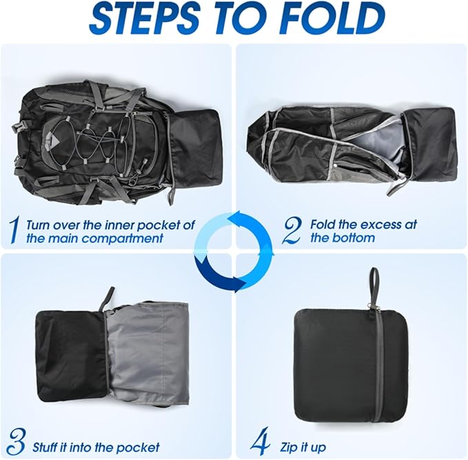 IGOLUMON Hiking Backpack 40L Packable Lightweight Camping Backpack Men Women Waterproof Hiking