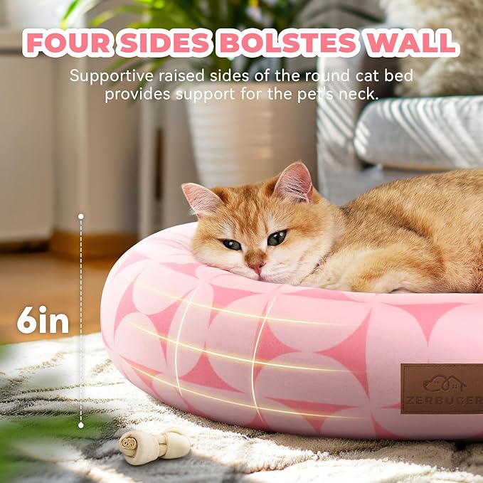 Cat Bed, 20In Dog Beds for Small Dogs, Calming Cat & Dog Beds for Indoor Pets, Pet Beds Comfortable