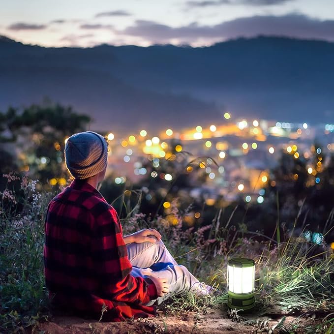 Lepro LED Camping Lantern Rechargeable or Battery Powered, 1000lm Camping Light with Detachable