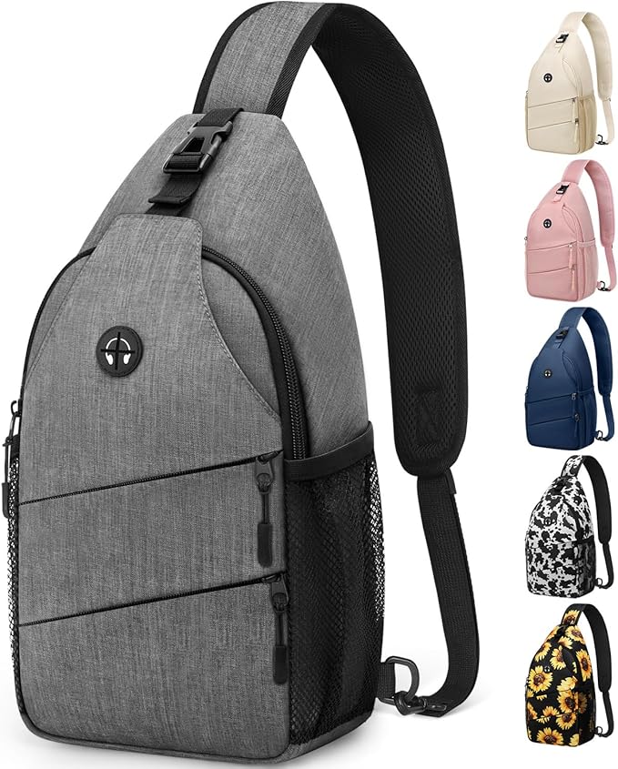 Crossbody Bags for Women Men Trendy Sling Bag Bakpack Casual Chest Bag with Convertible Shoulder
