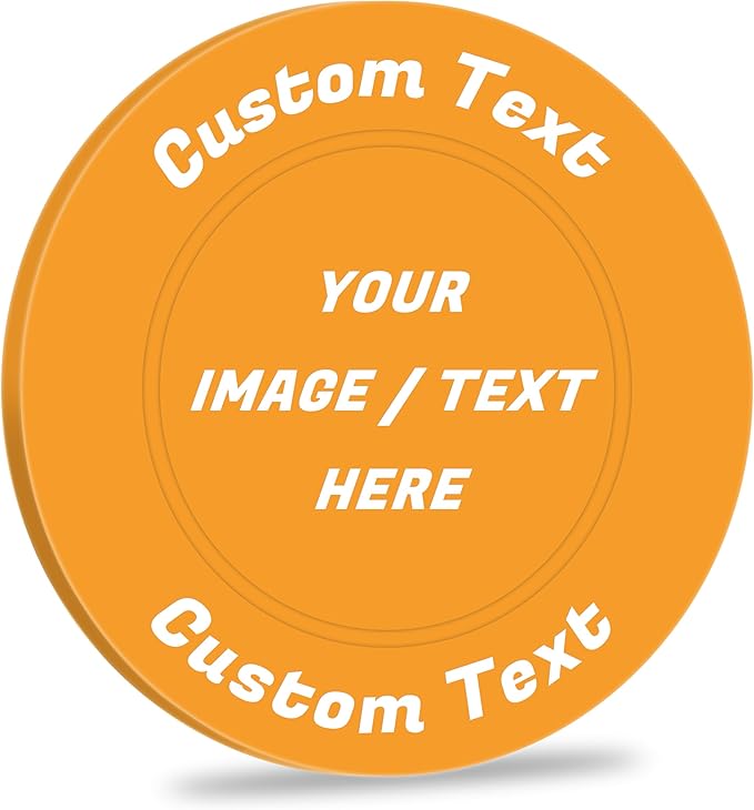 100 Custom Plastic Chips,Personalized Your Own Photo/Text/Logo on a Chip Double Sided Printing,Good