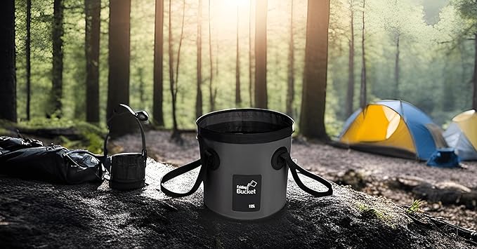 BANCHELLE Collapsible Bucket Water Container Portable Folding Camp Wash Basin for Outdoor Traveling