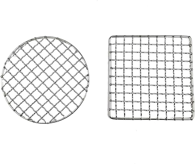 2Peices Backpacker Bushcraft Grill Grate Stainless Steel BBQ Cooking Grill Mesh Campfire Grill