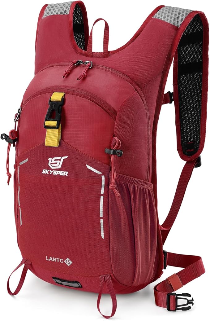 SKYSPER Small Hiking Backpack - 15L Travel Daypack Lightweight Bag Water Resistant Hiking Backpacks