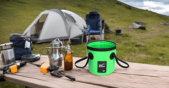 BANCHELLE Collapsible Bucket Water Container Portable Folding Camp Wash Basin for Outdoor Traveling