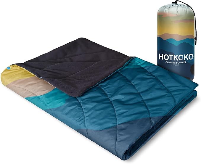 Waterproof Stadium Blanket, Fleece Camping Blanket Wearable Soft Warm Camp Blanket for Outdoor
