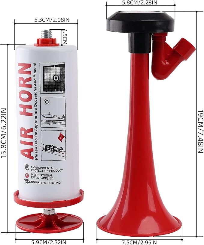 FARBIN Portable Air Horn pump Air Horn for Bear Dog Aluminum+ABS Loud Sound Hand Held Signal Horn