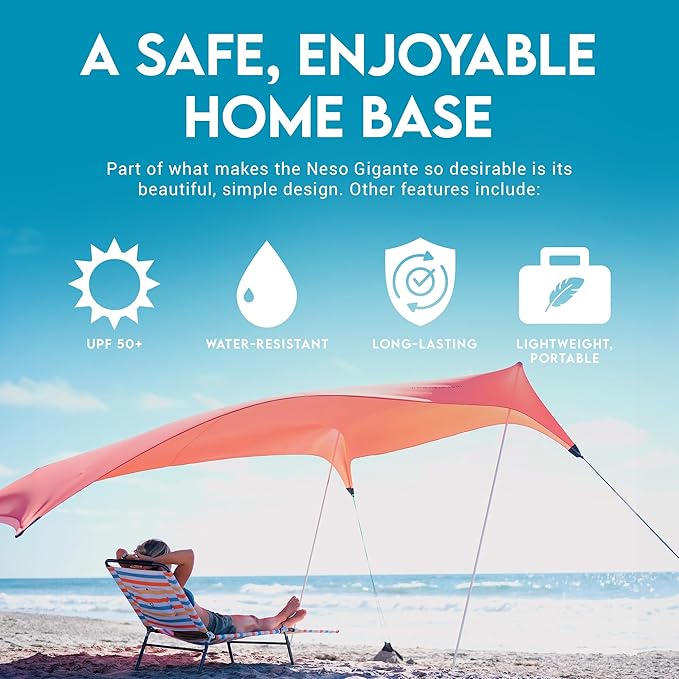 Neso Gigante - Portable Beach Tent - Ideal to Enjoy with Family and Friends - UPF 50+