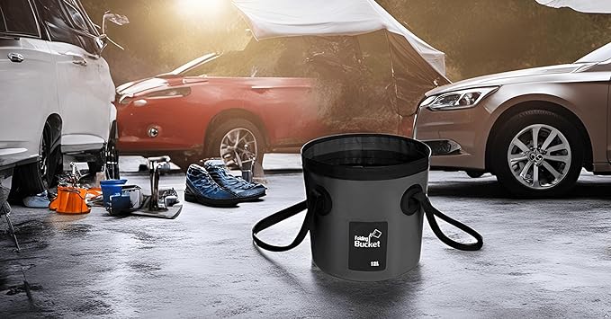 BANCHELLE Collapsible Bucket Water Container Portable Folding Camp Wash Basin for Outdoor Traveling